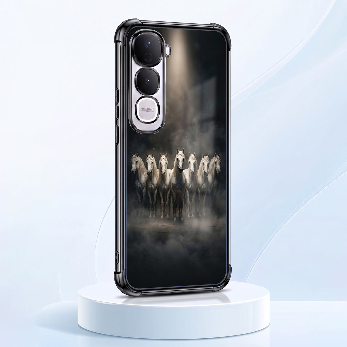 Vivo Y400 Pro 5G Running Horses Airbags Printed Back Case