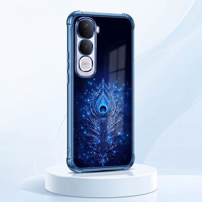 Vivo Y400 Pro 5G Premium Peacock Feather Airbags Printed Back Case