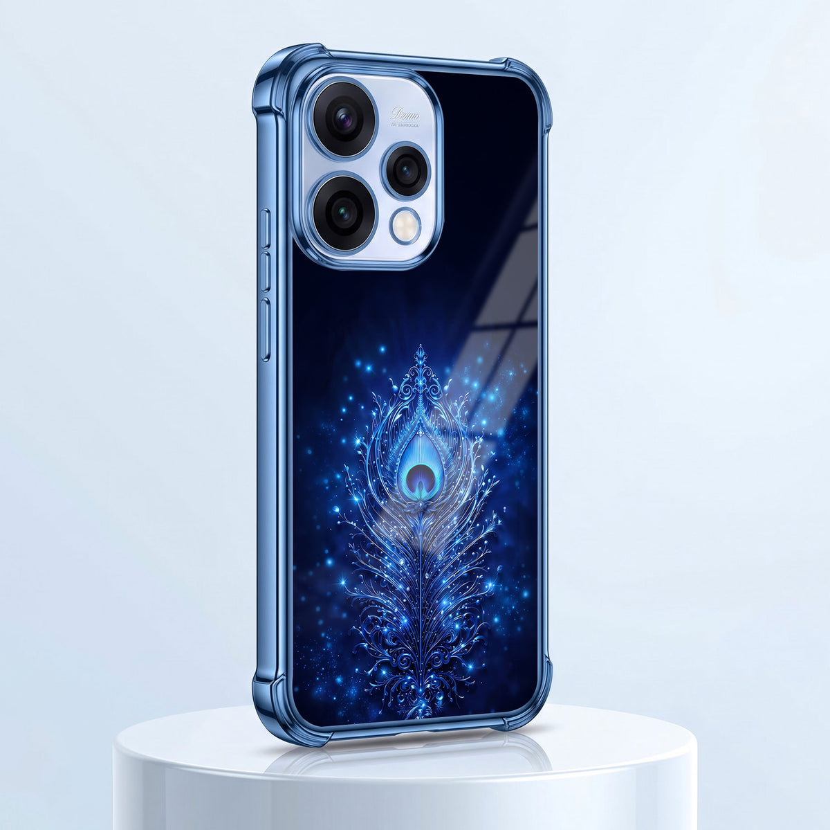 Oppo Reno 15 5G Premium Peacock Feather Airbags Printed Back Case