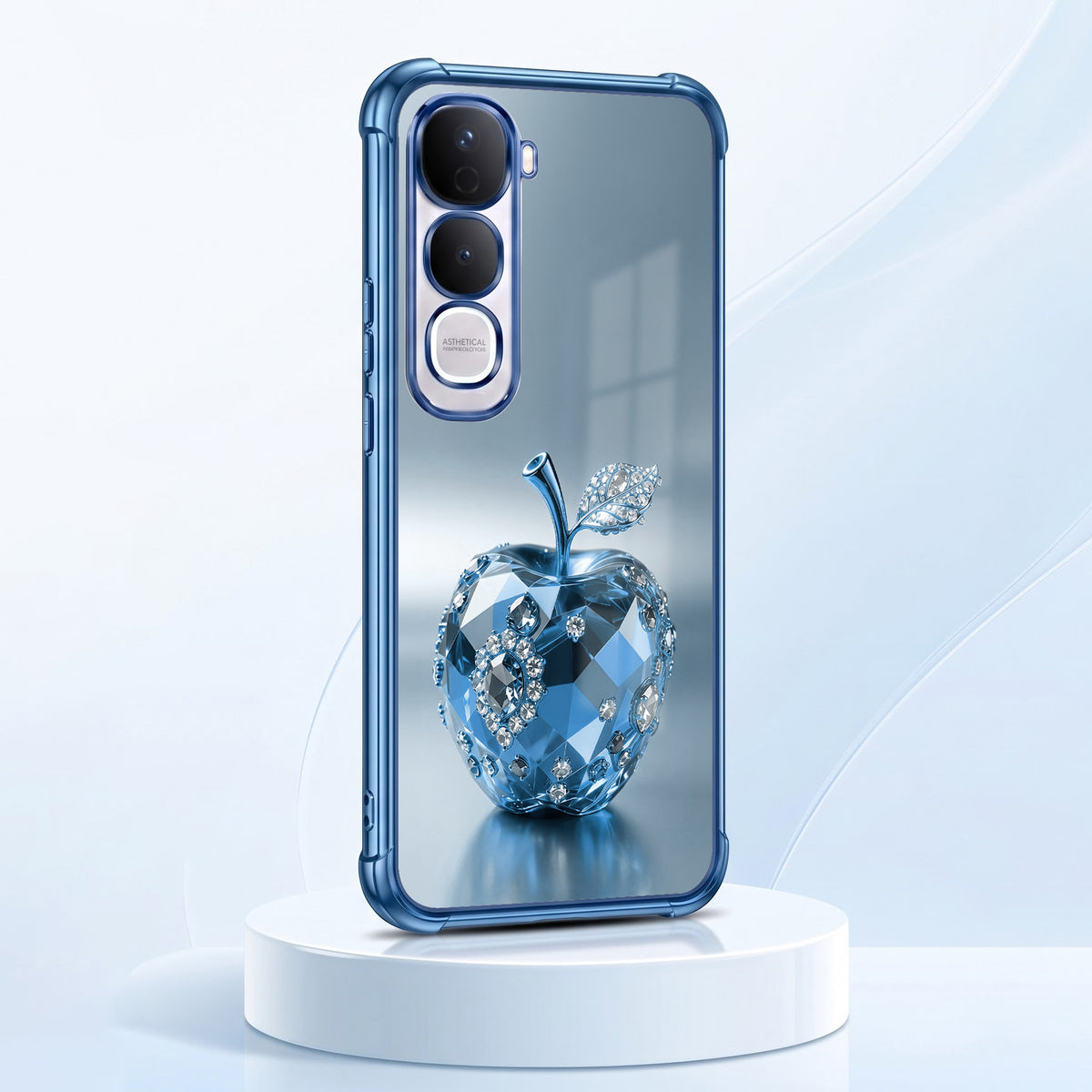 Vivo Y400 Pro 5G Blue Apple Airbags Printed Back Case