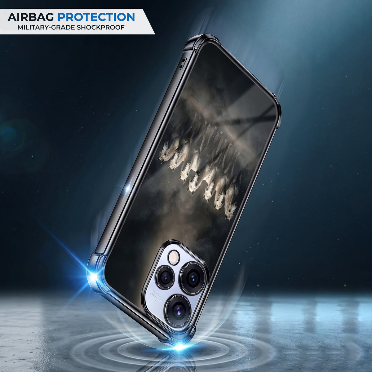 Oppo Reno 15 5G Running Horses Airbags Printed Back Case