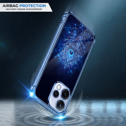 Oppo Reno 15 5G Premium Peacock Feather Airbags Printed Back Case
