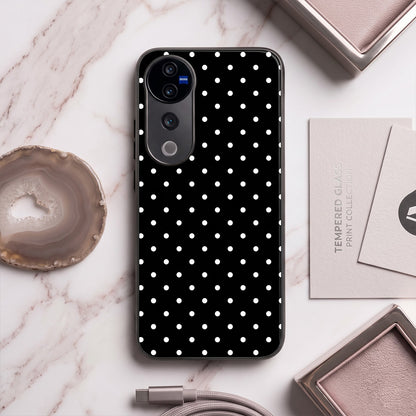 Vivo V40 Pro 5G Aesthetic Black & White Polka Dot Acrylic Back Cover