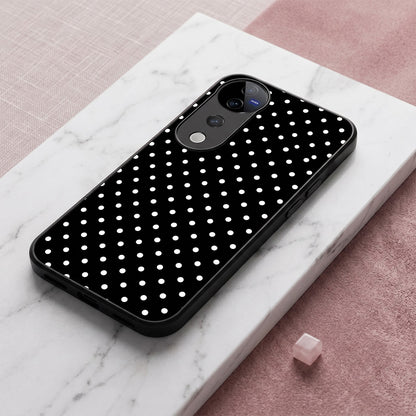 Vivo V40 Pro 5G Aesthetic Black & White Polka Dot Acrylic Back Cover