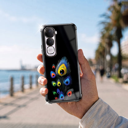 Vivo Y400 Pro 5G Multi-Feather Peacock Airbags Printed Back Case