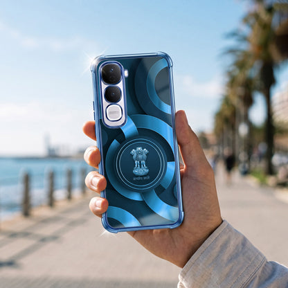 Vivo Y400 Pro 5G Blue Emblem Airbags Printed Back Case
