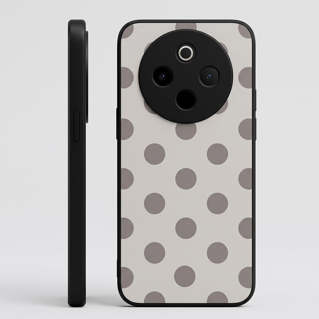 Vivo T4 5G Elegant White Grey Polka Dot Acrylic Phone Back Cover
