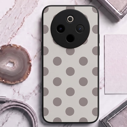 Vivo T4 5G Elegant White Grey Polka Dot Acrylic Phone Back Cover