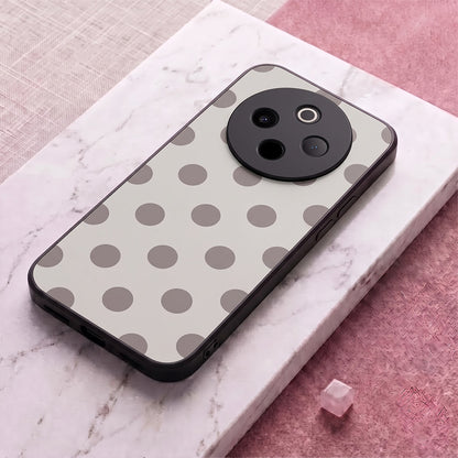 Vivo T4 5G Elegant White Grey Polka Dot Acrylic Phone Back Cover