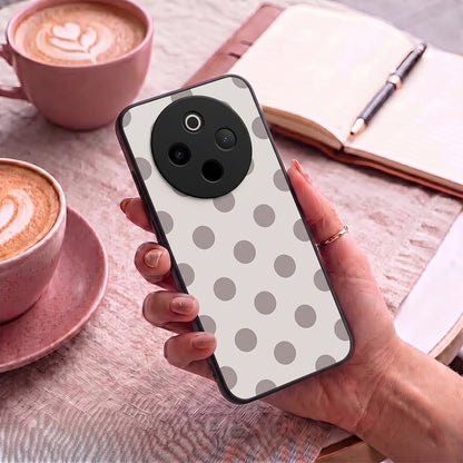 Vivo T4 5G Elegant White Grey Polka Dot Acrylic Phone Back Cover