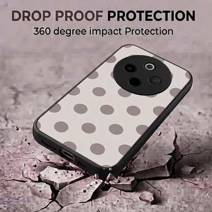 Vivo T4 5G Elegant White Grey Polka Dot Acrylic Phone Back Cover