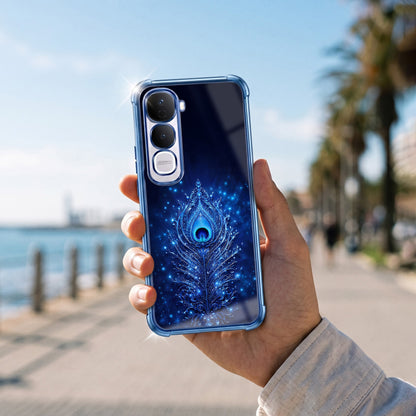Vivo Y400 Pro 5G Premium Peacock Feather Airbags Printed Back Case