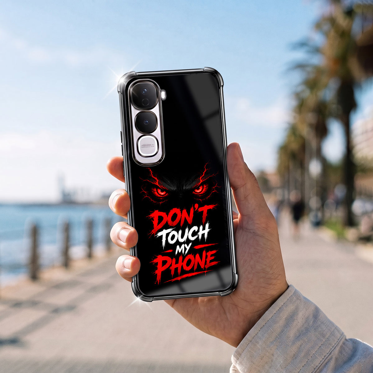 Vivo Y400 Pro 5G Don't Touch My Phone Airbags Printed Back Case