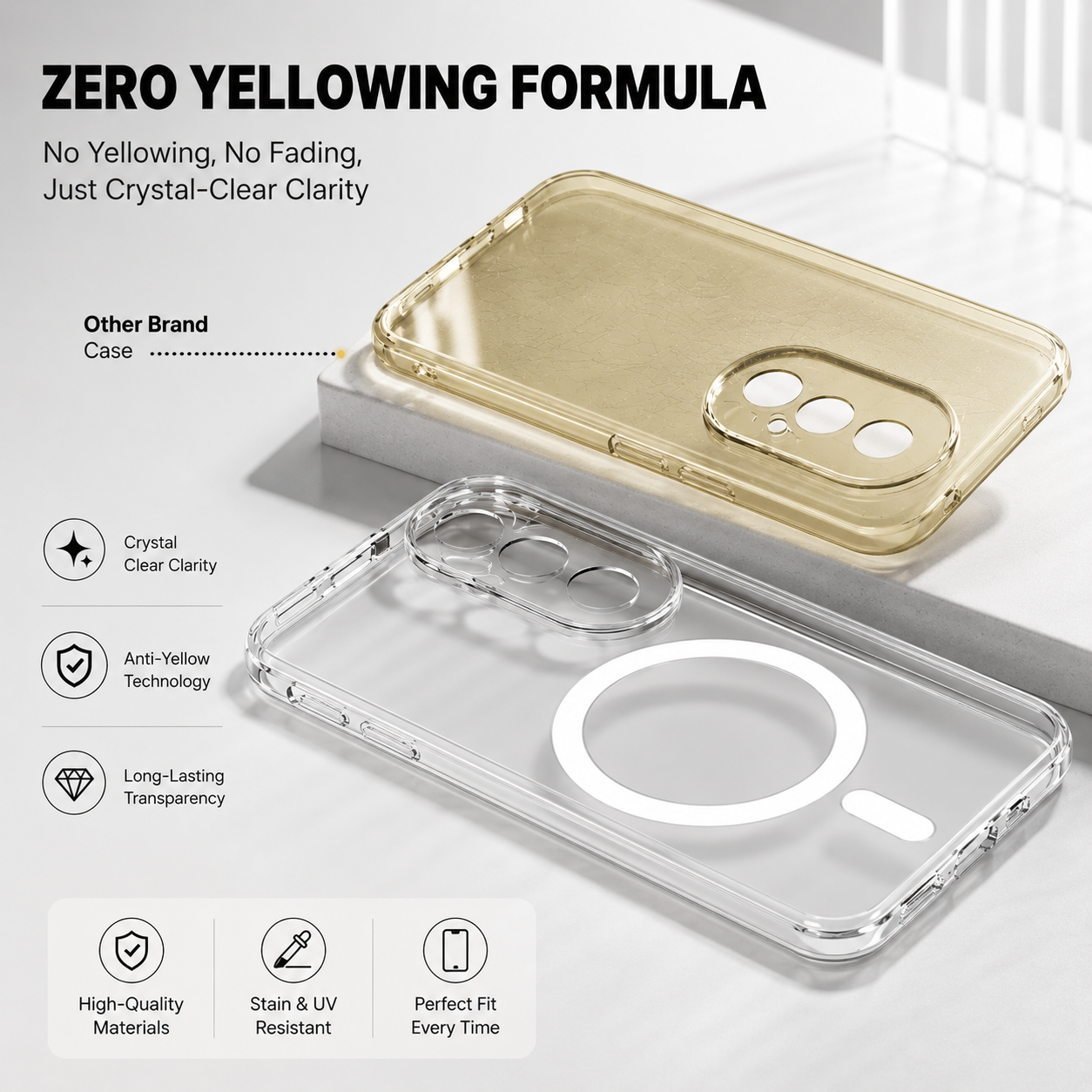 Vivo V40 Pro 5G Clear Anti-Yellow MagSafe Protective Case