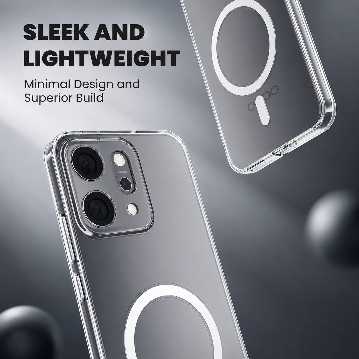 Oppo Reno 14 Pro 5G Clear Anti-Yellow MagSafe Protective Case