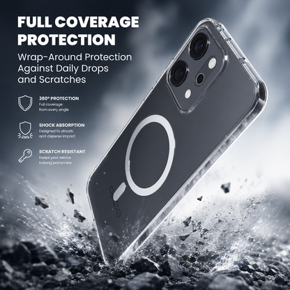 Oppo Reno 14 5G Clear Anti-Yellow MagSafe Protective Case