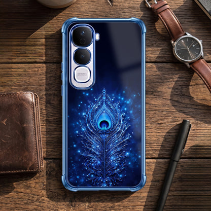 Vivo Y400 Pro 5G Premium Peacock Feather Airbags Printed Back Case
