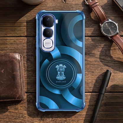 Vivo Y400 Pro 5G Blue Emblem Airbags Printed Back Case