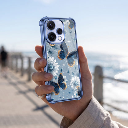 Oppo Reno 15 5G Blue Butterfly Floral Airbags Printed Back Case
