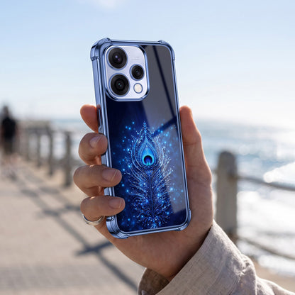 Oppo Reno 15 5G Premium Peacock Feather Airbags Printed Back Case