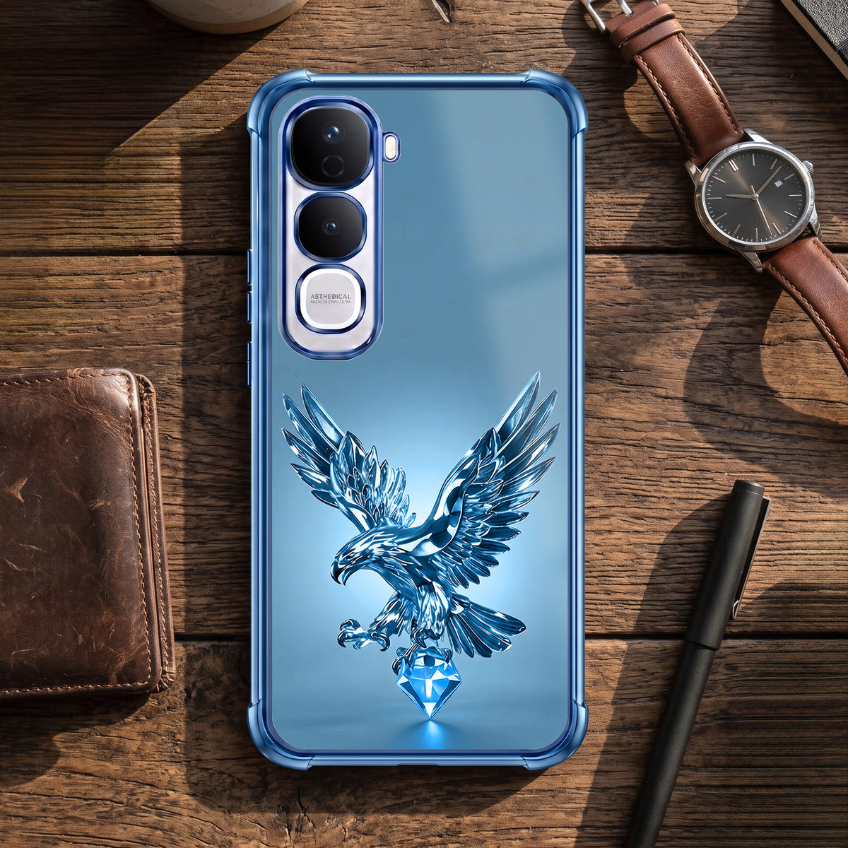 Vivo Y400 Pro 5G Blue Eagle Airbags Printed Back Case