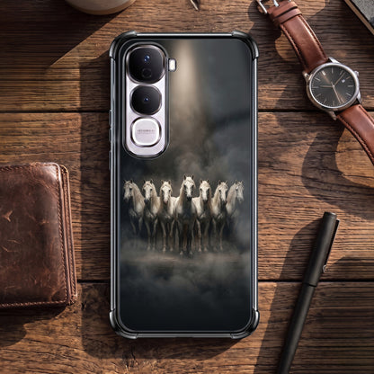 Vivo Y400 Pro 5G Running Horses Airbags Printed Back Case