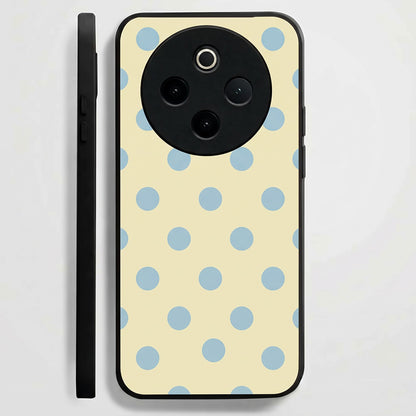 Vivo T4 5G Elegant Cream Blue Polka Dot Acrylic Back Cover
