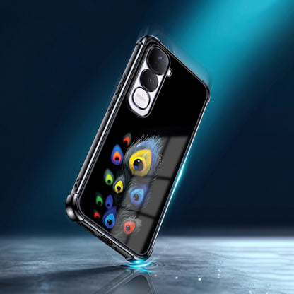 Vivo Y400 Pro 5G Multi-Feather Peacock Airbags Printed Back Case