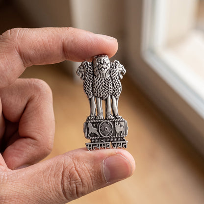 Realme 14T 5G Compatible Satyamev Jayate 3D Metal Emblem Sticker