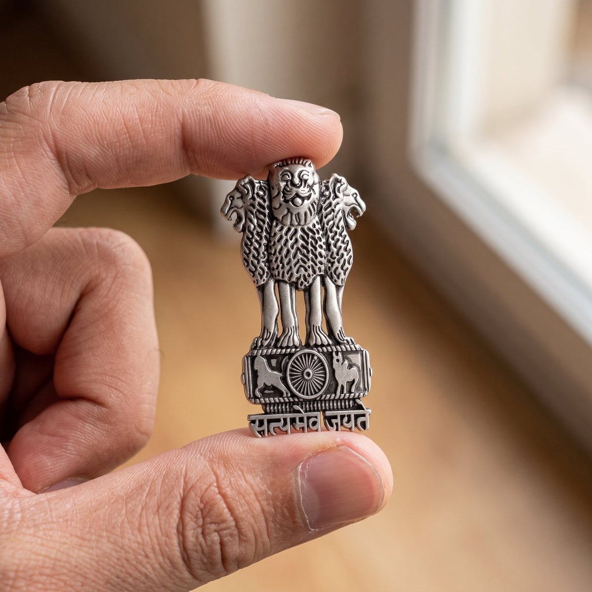Oppo Reno 16c 5G Compatible Satyamev Jayate 3D Metal Emblem Sticker
