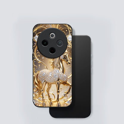 Vivo T4 5G Luxury Horse Texture Acrylic Glass Back Case
