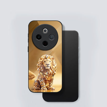 Vivo T4 5G Luxury Lion Acrylic Glass Back Case