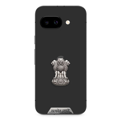 Google Pixel 9a 5G Compatible Satyamev Jayate 3D Metal Emblem Sticker