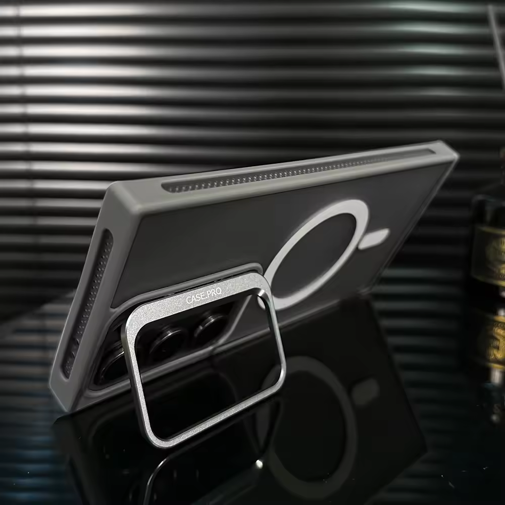 Samsung Galaxy S23 Ultra/S24 Ultra 5G New Frosted Matte Magnetic Metal Kickstand Shockproof  Phone Case Cover