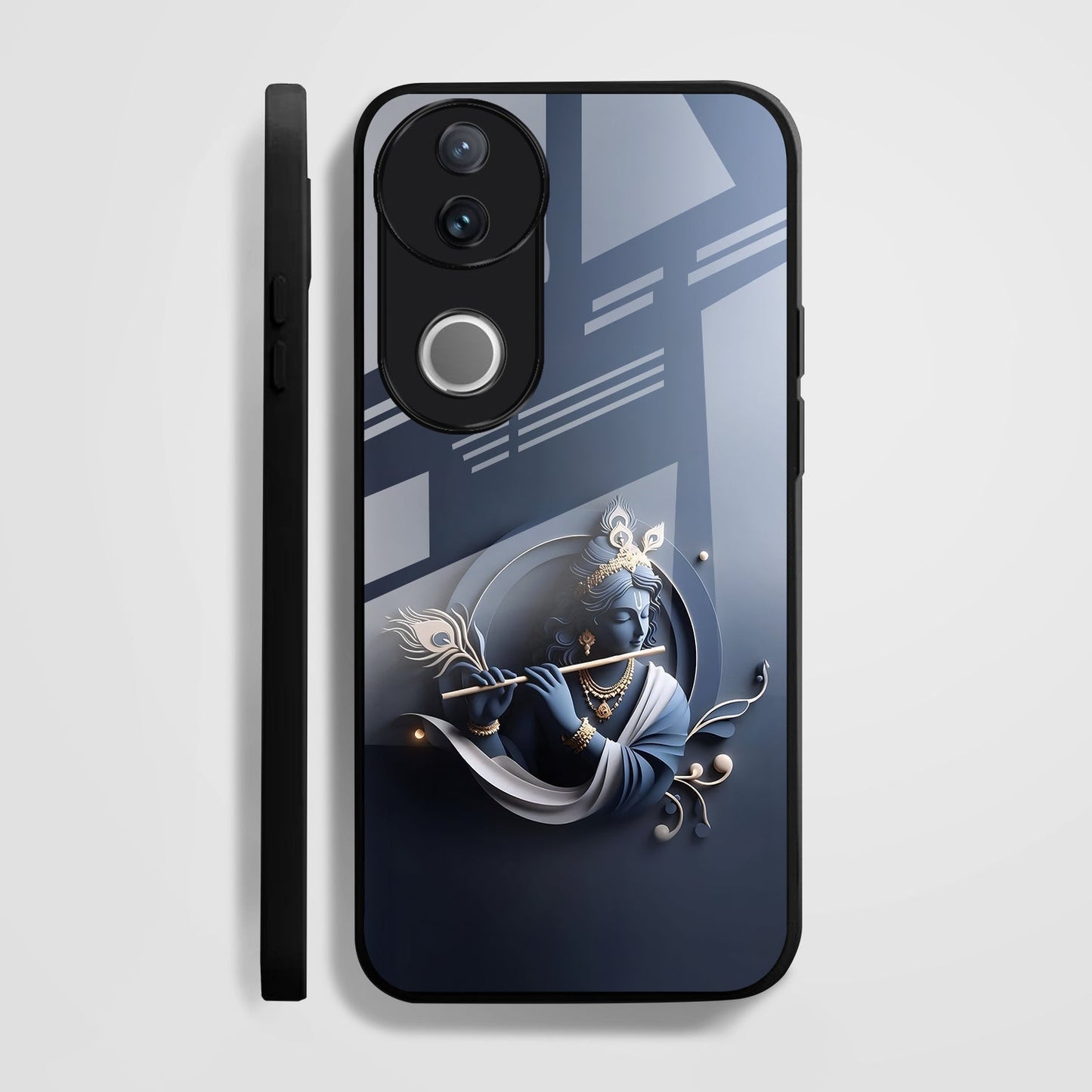 Vivo V50 5G Premium Acrylic Shockproof Glass Back Case (Krishna)
