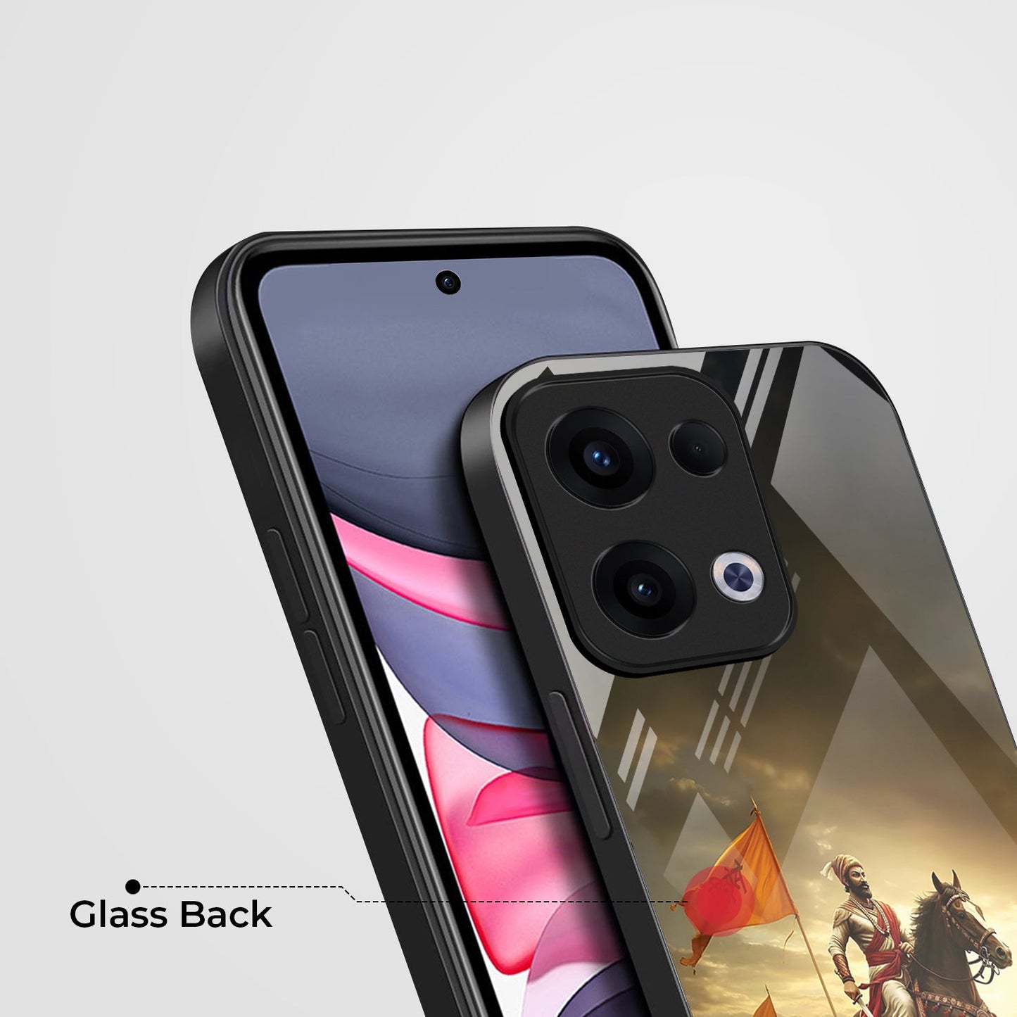 Oppo Reno 13 5G Premium Acrylic Shockproof Glass Back Case (Battle Glory)