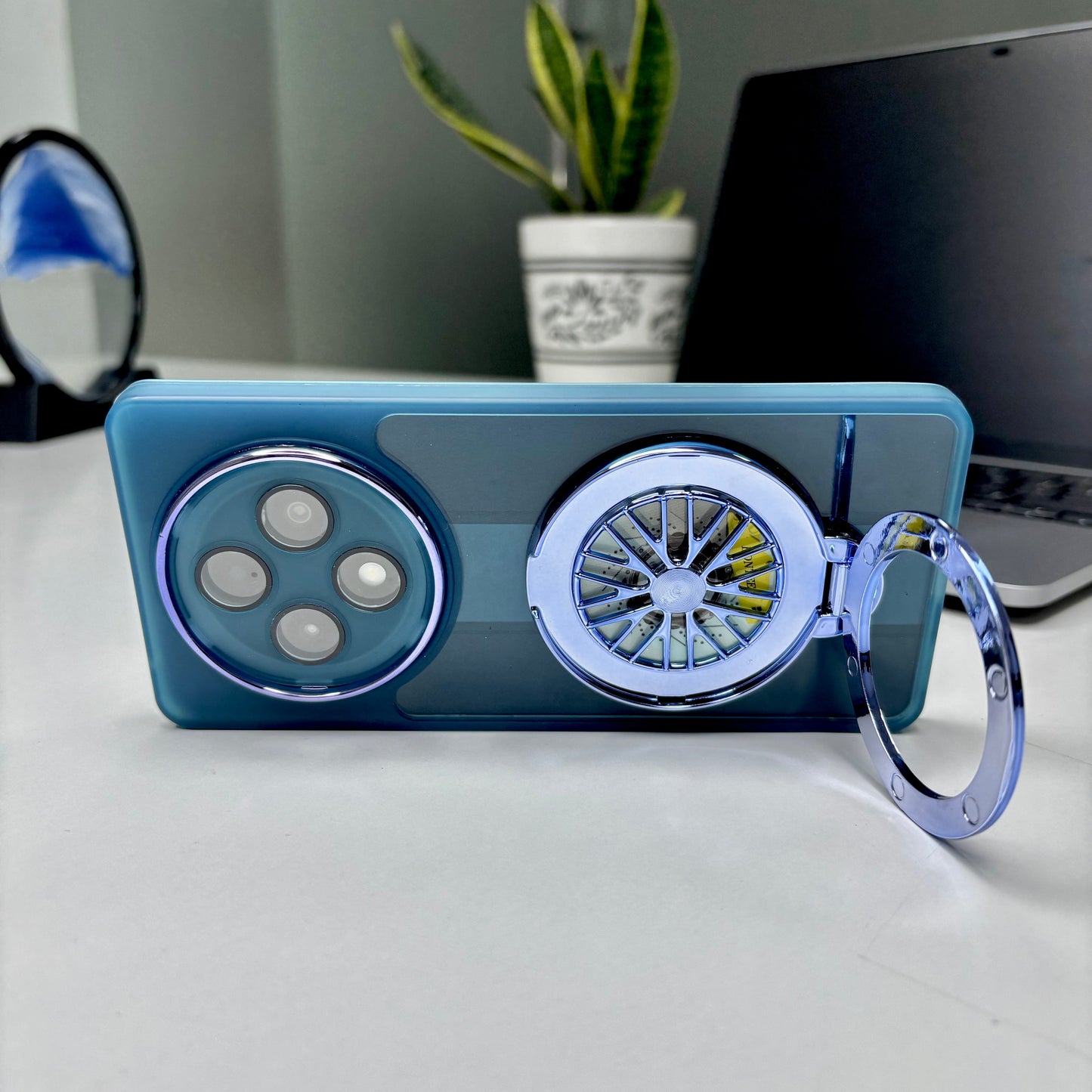 Oppo F27 Pro+ 5G Luxury Metal Camera Ring Protective Stress Buster Wheel 2.0 Back Cover