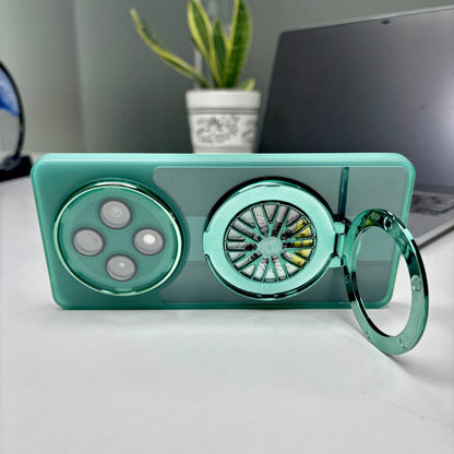 Oppo F27 Pro+ 5G Luxury Metal Camera Ring Protective Stress Buster Wheel 2.0 Back Cover