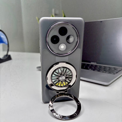 Oppo F27 Pro+ 5G Luxury Metal Camera Ring Protective Stress Buster Wheel 2.0 Back Cover