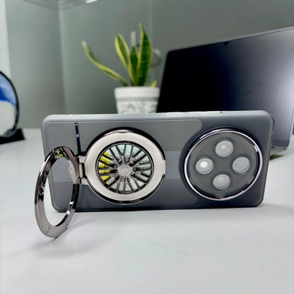 Oppo F27 Pro+ 5G Luxury Metal Camera Ring Protective Stress Buster Wheel 2.0 Back Cover