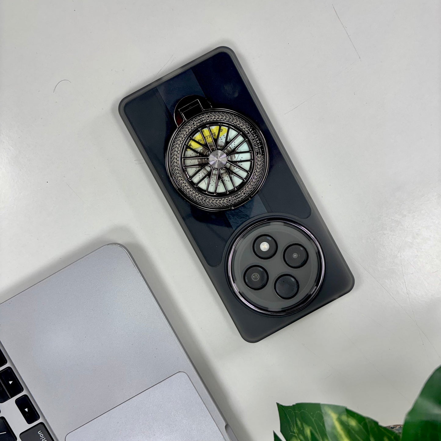 Oppo F27 Pro+ 5G Luxury Metal Camera Ring Protective Stress Buster Wheel 2.0 Back Cover