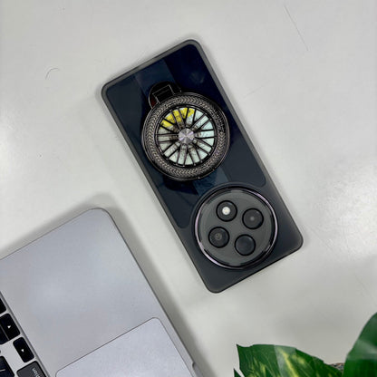 Oppo F27 Pro+ 5G Luxury Metal Camera Ring Protective Stress Buster Wheel 2.0 Back Cover