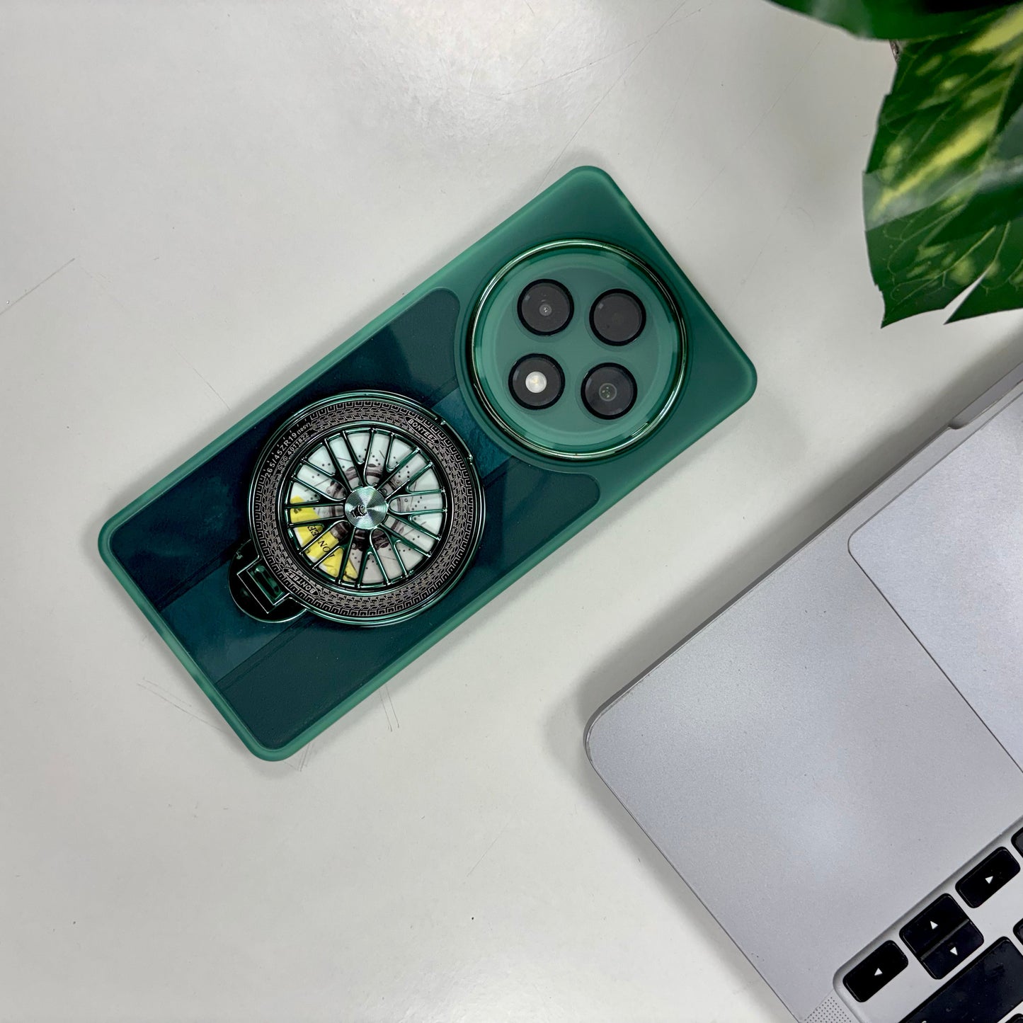 Oppo F27 Pro+ 5G Luxury Metal Camera Ring Protective Stress Buster Wheel 2.0 Back Cover