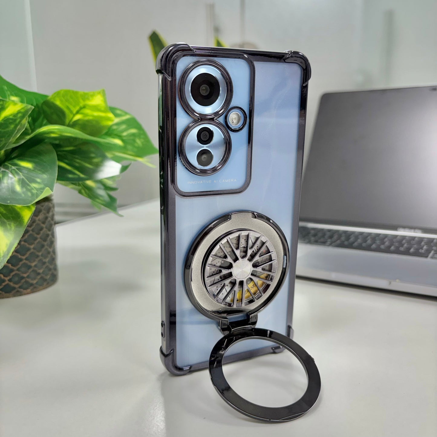 Oppo Reno11 F 5G Premium Stress Buster Wheel Rotating Shockproof Airbags Case
