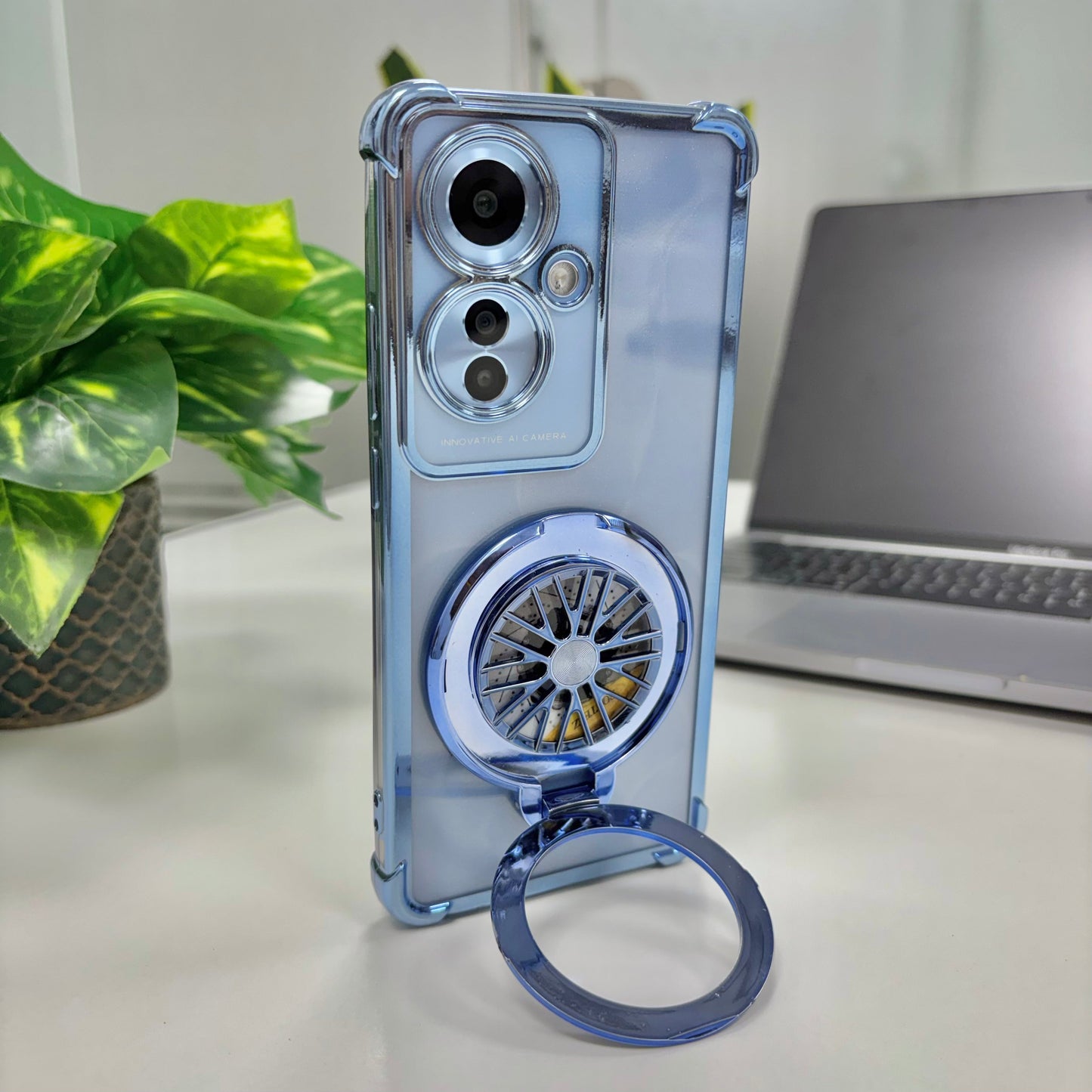 Oppo Reno11 F 5G Premium Stress Buster Wheel Rotating Shockproof Airbags Case