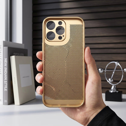 iPhone 14 Pro Max 5G Tri-Color Satyamev Jayate Mesh Electroplated Heat Dissipation Case