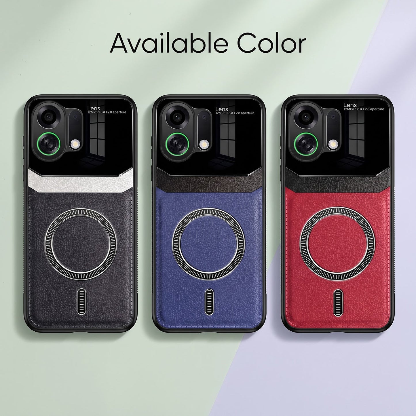 Oppo K13 Turbo 5G Premium Magsafe Magnetic Leather Lens Protective Case