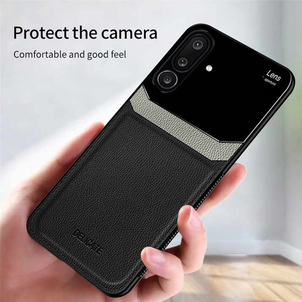 Galaxy M56 5G Leather Lens Back Case
