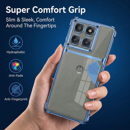 Motorola Edge 60 Pro 5G Dual-Tone Transparent Shockproof Heat Dissipation Case