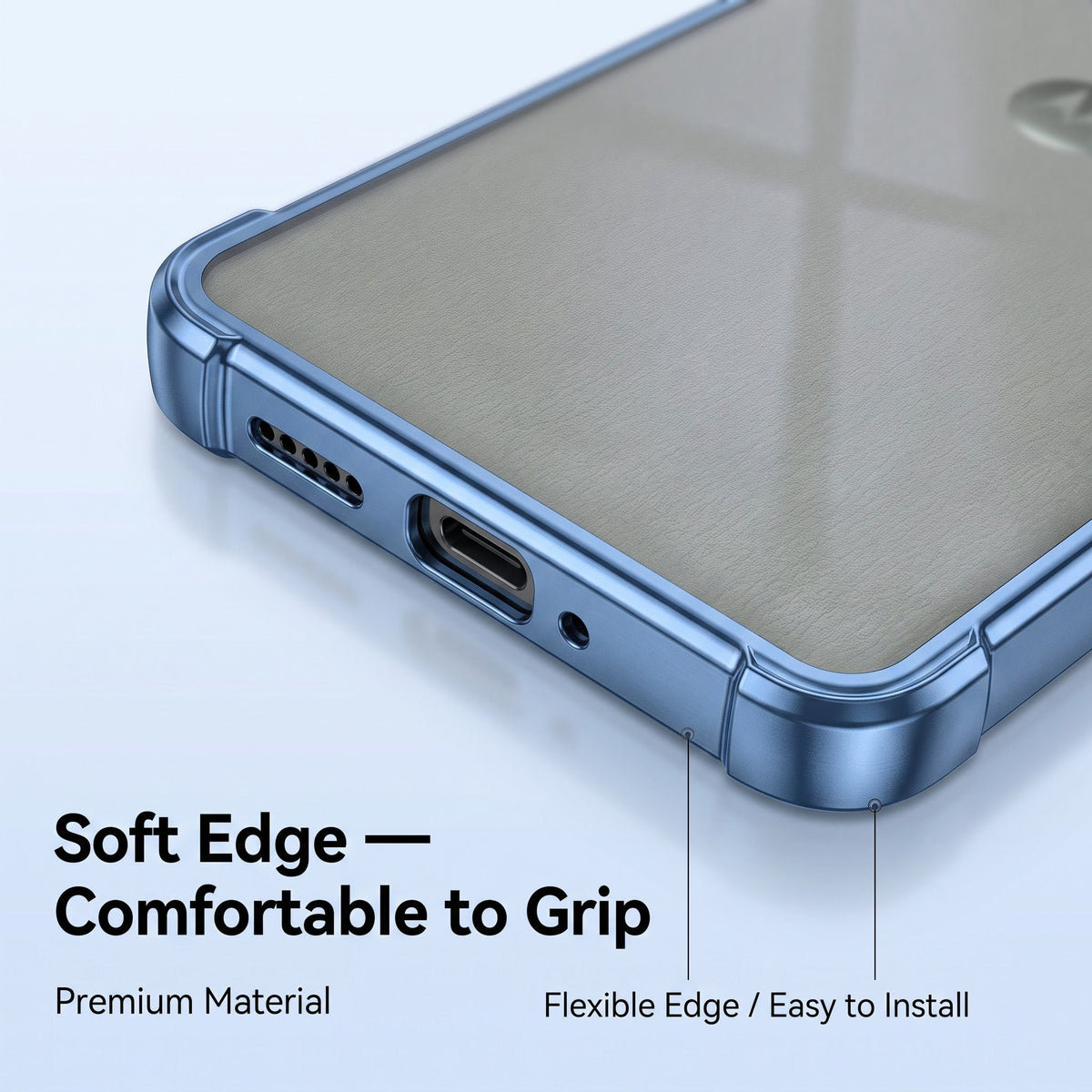 Motorola Edge 60 Pro 5G Dual-Tone Transparent Shockproof Heat Dissipation Case